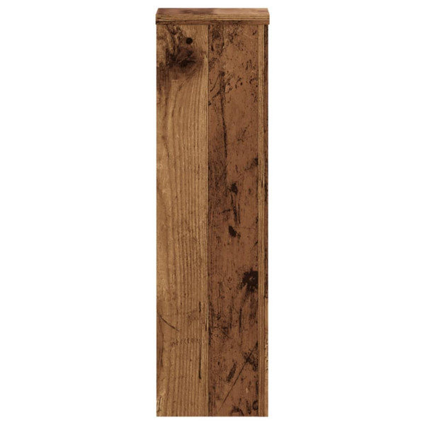 Soportes de plantas 2 uds madera roble envejecido 17x17x60 cm M 5