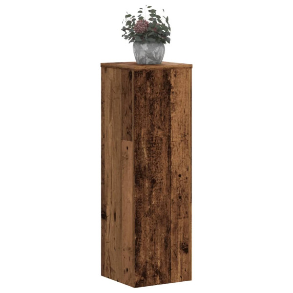 Soportes de plantas 2 uds madera roble envejecido 25x25x80 cm M 3