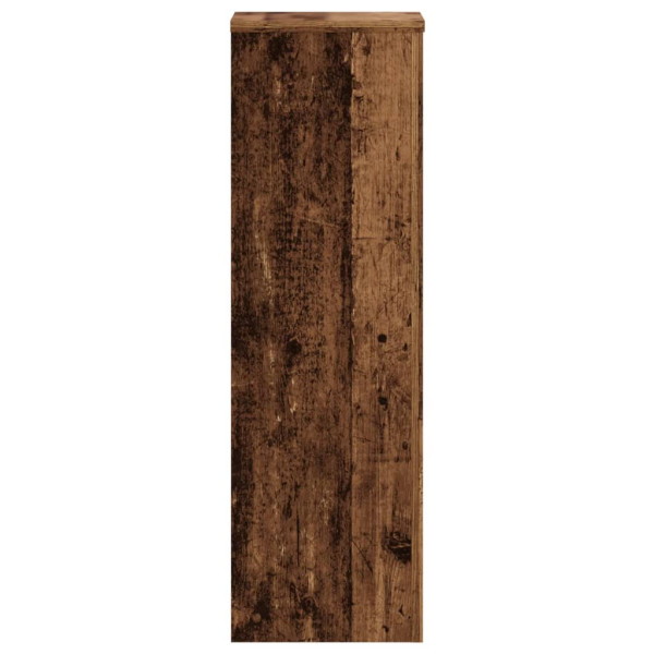 Soportes de plantas 2 uds madera roble envejecido 25x25x80 cm M 5