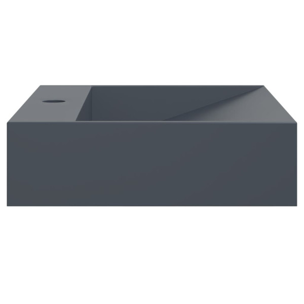 Lavabo de fundición de mineral/mármol antracita 50x38x13 cm M 5