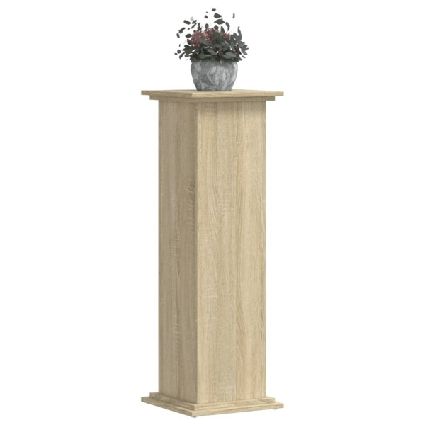 Soportes de plantas madera ingeniería roble Sonoma 33x33x100 cm M 3