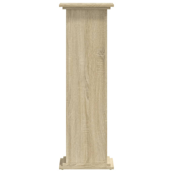 Soportes de plantas madera ingeniería roble Sonoma 33x33x100 cm M 5