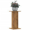 Soportes de plantas 2 uds madera roble artisian 30x30x60 cm 1