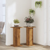 Soportes de plantas 2 uds madera roble artisian 30x30x60 cm 3