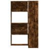 Estantería esquina 4 niveles madera roble ahumado 85x85x140 cm 4