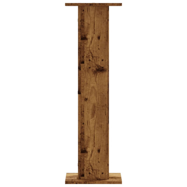 Soportes para plantas 2 uds madera roble envejecido 30x30x95 cm M 4