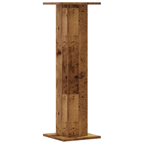 Soportes para plantas 2 uds madera roble envejecido 30x30x95 cm M 5