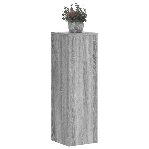 Soportes de plantas 2 uds madera gris Sonoma 25x25x80 cm M 3
