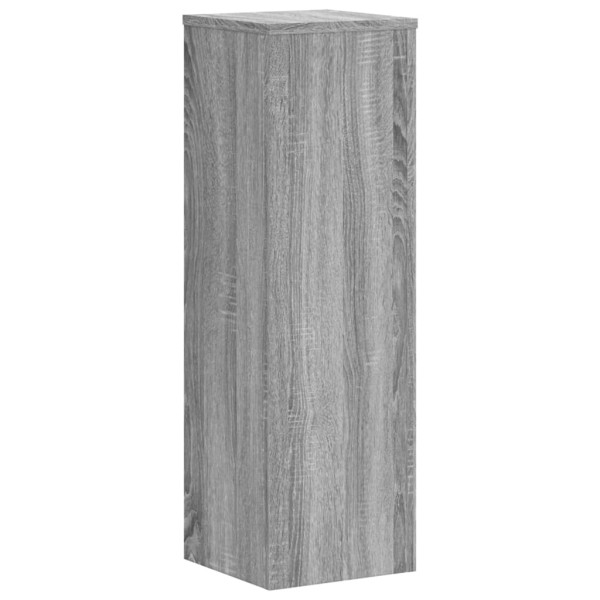 Soportes de plantas 2 uds madera gris Sonoma 25x25x80 cm M 4
