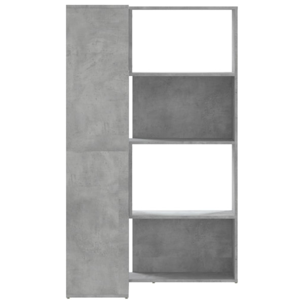 Estantería esquina 4 niveles madera gris hormigón 85x85x140 cm M 5