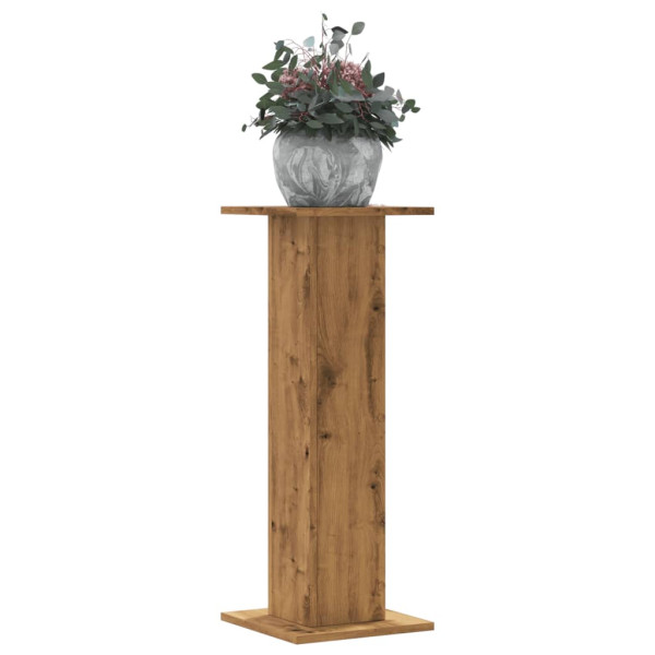 Soportes para plantas 2 uds madera roble artisian 30x30x80 cm D