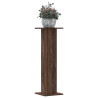 Soportes para plantas 2 uds madera marrón roble 30x30x95 cm 1