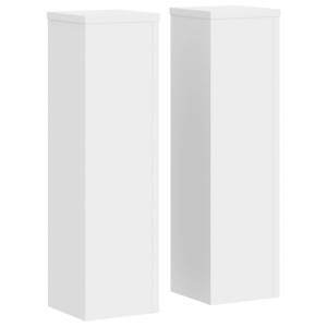 Suportes p/ plantas 2 pcs 17x17x60 cm derivados madeira branco H