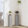 Soportes de plantas 2 uds madera gris Sonoma 17x17x60 cm 1