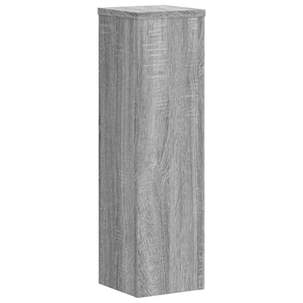 Soportes de plantas 2 uds madera gris Sonoma 17x17x60 cm M 4