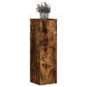 Soportes de plantas 2 uds madera roble ahumado 25x25x80 cm 3