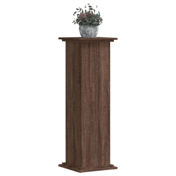 Soportes de plantas madera ingeniería marrón roble 33x33x100 cm M 3