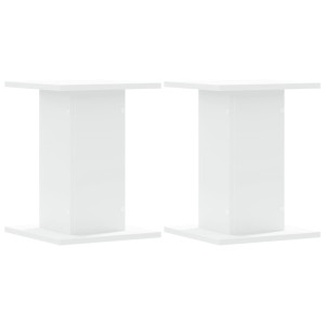 Soportes de plantas 2 uds madera ingeniería blanco 30x30x40 cm H