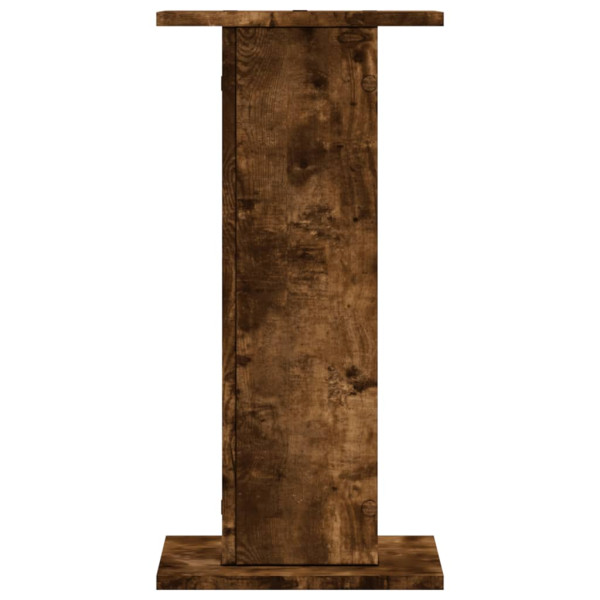 Soportes de plantas 2 uds madera roble ahumado 30x30x60 cm M 4
