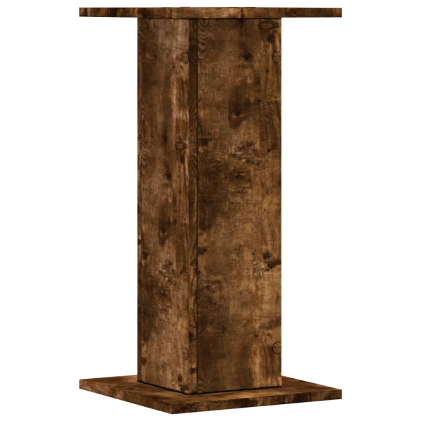 Soportes de plantas 2 uds madera roble ahumado 30x30x60 cm M 5