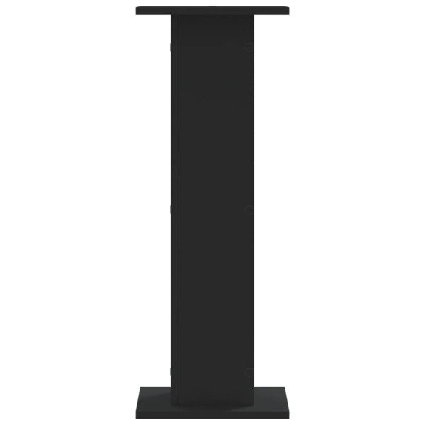 Soportes de plantas 2 uds madera ingeniería negro 30x30x80 cm M 4