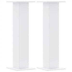 Soportes de plantas 2 uds madera ingeniería blanco 30x30x95 cm H