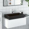 Lavabo de fundición de mineral/mármol negro mate 60x38x11 cm 1