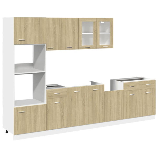 Set de muebles de cocina 7 pzas madera ingeniería roble Sonoma M 2