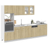 Set de muebles de cocina 7 pzas madera ingeniería roble Sonoma 1
