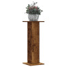 Soportes para plantas 2 uds madera roble envejecido 30x30x80 cm 1