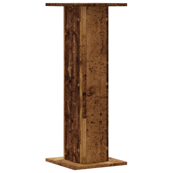 Soportes para plantas 2 uds madera roble envejecido 30x30x80 cm M 5