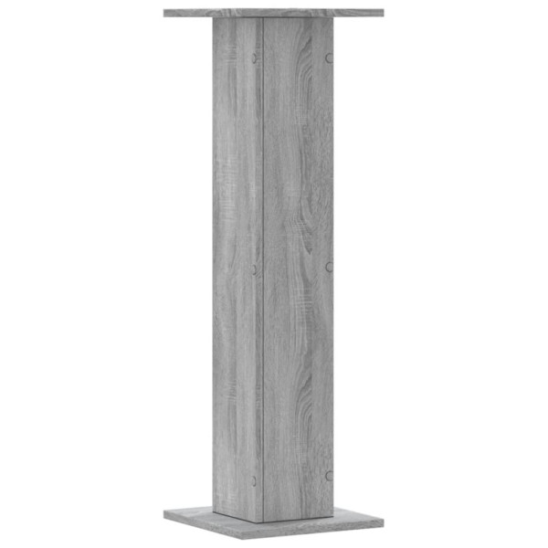 Soportes para plantas 2 uds madera gris Sonoma 30x30x95 cm M 4