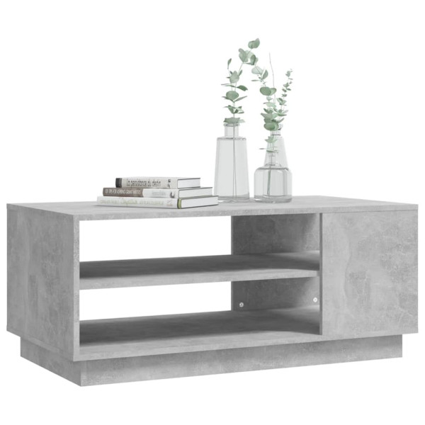 Mesa de centro madera de ingeniería gris hormigón 102x55x43 cm M 4