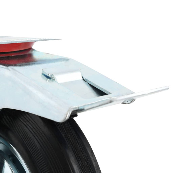 Rodas giratórias com travões duplos 4 pcs 200 mm M 5