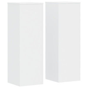 Suportes para plantas 2pcs 33x33x100cm derivados madeira branco H