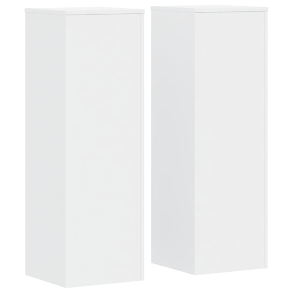 Suportes para plantas 2pcs 33x33x100cm derivados madeira branco M 2