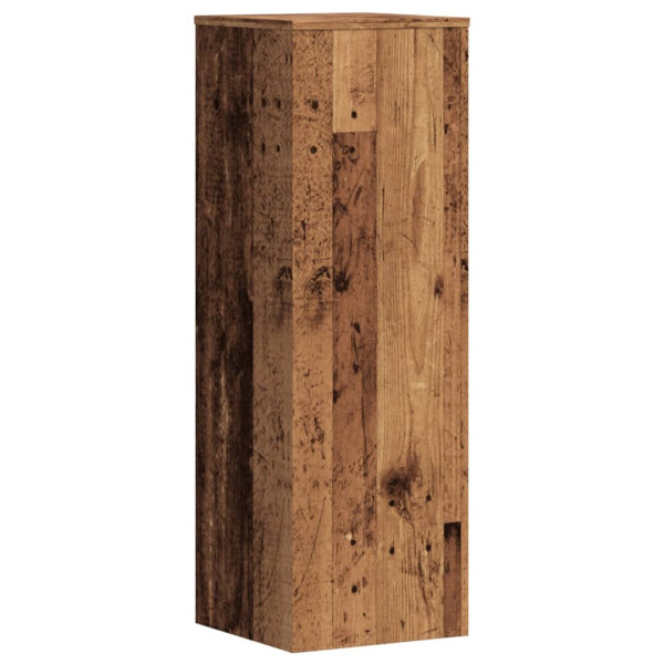 Soportes de plantas 2 uds madera roble envejecido 33x33x100 cm M 5
