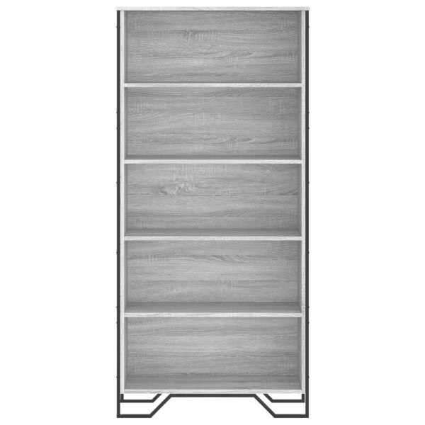 Estantería madera de ingeniería color gris Sonoma 80x31x169 cm M 4