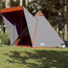 Tenda familiar tipi para 6 pessoas impermeável cinza/laranja 1
