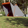Tenda familiar tipi para 6 pessoas impermeável cinza/laranja 4