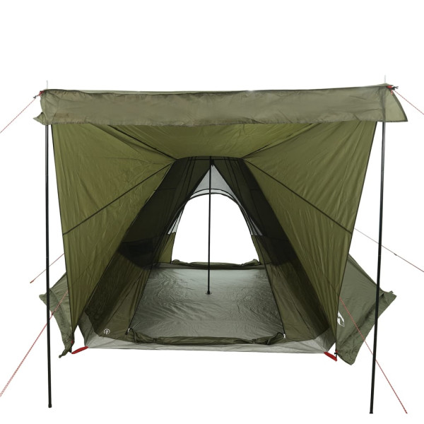 Tienda campaña familiar tipi 6 personas impermeable verde oliva M 5
