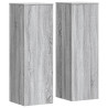 Soportes para plantas 2 uds madera gris Sonoma 33x33x100 cm 2