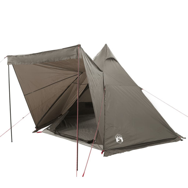 Tienda de campaña familiar tipi 6 personas impermeable marrón M 3