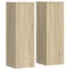 Soportes para plantas 2 uds madera roble Sonoma 33x33x100 cm 2