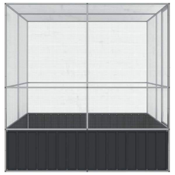 Aviário 211x207x212 cm aço prateado M 5