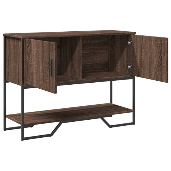 Mesa consola 100x35x74.5 cm derivados madeira carvalho castanho M 5