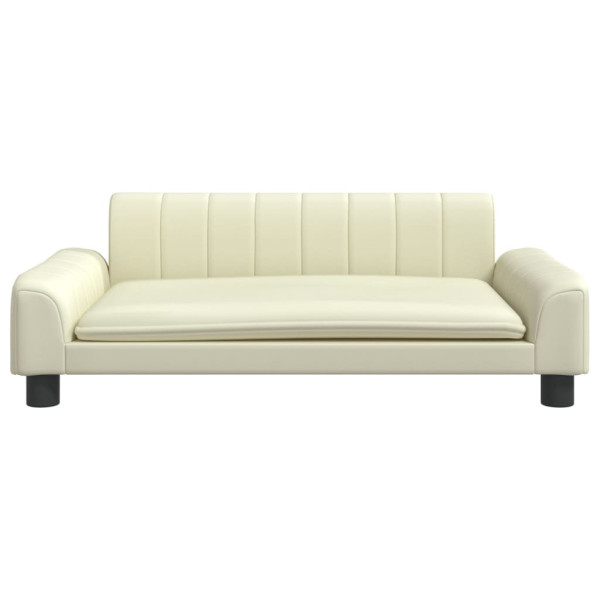 Sofá infantil 90x53x30 cm couro artificial cor creme M 3