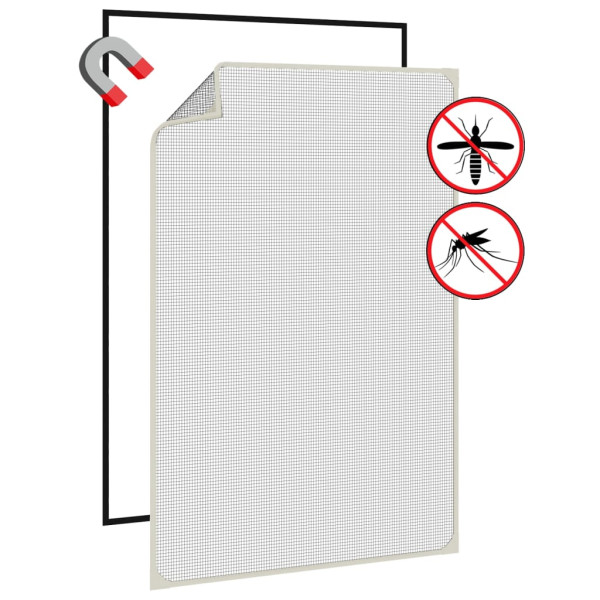 Tela anti-insetos magnética para janela 80x120 cm branco M 4