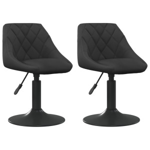 Sillas de comedor giratorias 2 uds terciopelo negro H