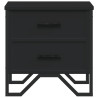 Mesa de cabeceira 2 pcs 40x41x40 cm derivados de madeira preto 5